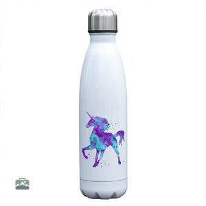Gourde isotherme licorne bleue et violette
