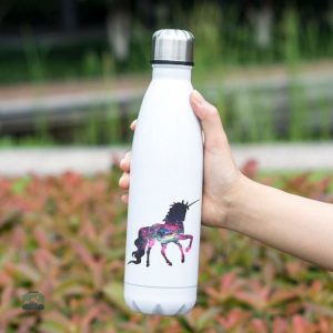 Gourde Licorne Céleste pour boissons chaudes ou froides