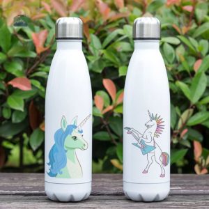 Gourde Licorne rock'n roll en acier inoxydable
