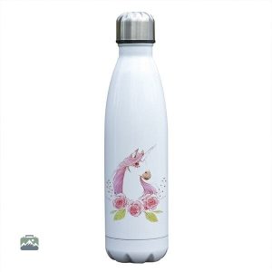 Gourde isotherme licorne rose