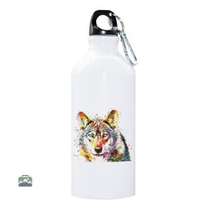 Gourde Isotherme design loup coloré
