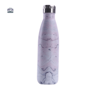 Gourde Isotherme Marbre Blanc et Rose