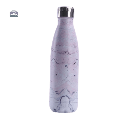 gourde-isotherme-marbre-blanc-rose-1 Gourde Isotherme Marbre Blanc et Rose