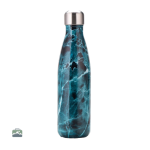 Gourde isotherme marbre bleu élégante et pratique