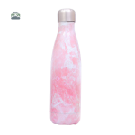 Gourde isotherme marbre rose élégante et pratique
