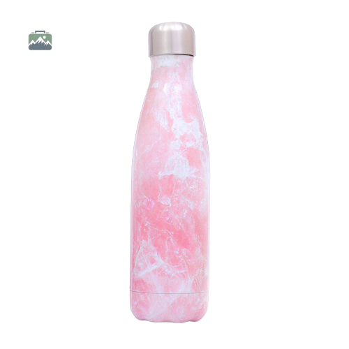 gourde-isotherme-marbre-rose-1 Gourde isotherme marbre rose élégante et pratique