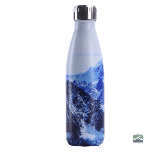 gourde-isotherme-montagne-enneigee-1 Gourde isotherme Montagne enneigée pour boissons chaudes et froides