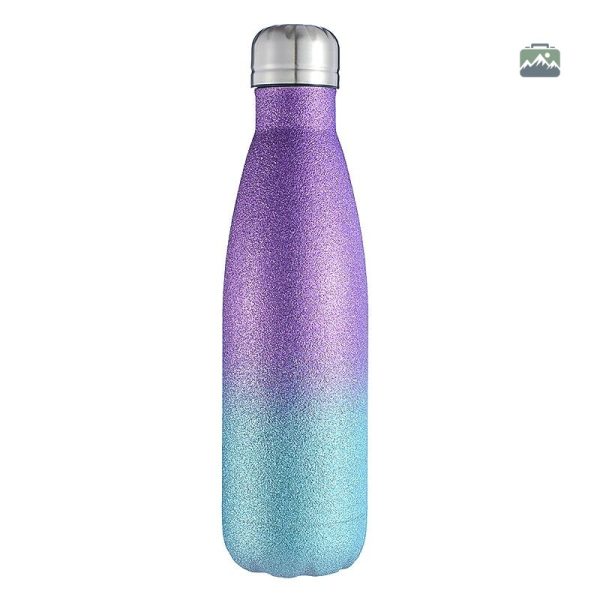 gourde-isotherme-paillette-bleue-et-violette-1 Gourde isotherme paillette bleue et violette