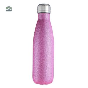 Gourde isotherme rose avec paillettes scintillantes