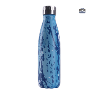 Gourde isotherme peinture bleue