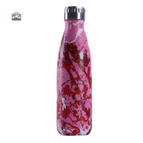 gourde-isotherme-peinture-rose-rouge-1 Gourde isotherme peinture rose et rouge