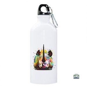 Gourde Isotherme design Rhinocéros coloré