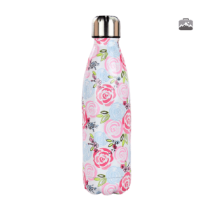 Gourde isotherme rose colorée pour boissons chaudes et froides