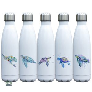 Gourde Isotherme Tortue en couleur bleu lagon