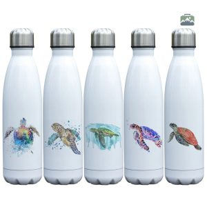 Gourde isotherme tortue, design artistique pour les aventuriers