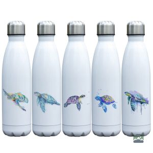 Gourde isotherme avec design tortue optimiste