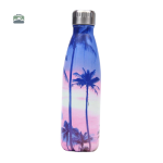 Gourde isotherme tropicale au design coloré