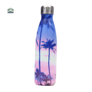 Gourde isotherme tropicale au design coloré
