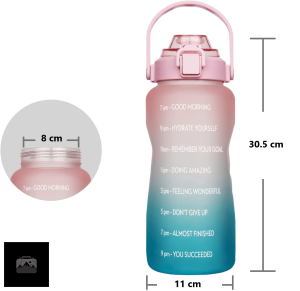 Accessoire de sport : gourde 2L vert et violet