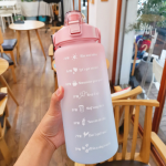 Gourde sportive 2L, design rose et bleu