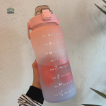 Gourde 2L pour sportifs, coloris rose et bleu