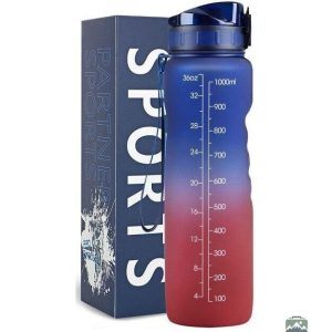 Gourde Sport 1L Bleu Rouge pour les activités en extérieur