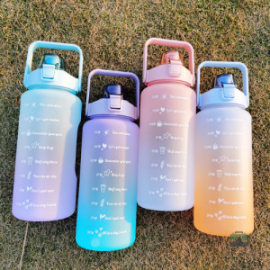 Gourde 2L violette et turquoise pour activités sportives