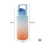 Gourde de sport légère 2L en violet et turquoise