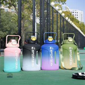 Gourde sportive bleue pour hydratation active