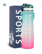 Gourde Sport 1L Rose Vert pour activités en extérieur
