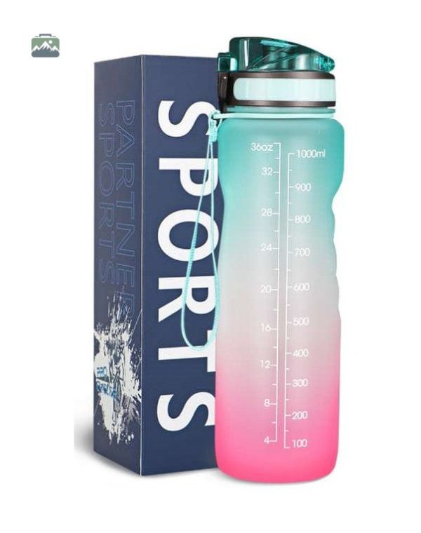 gourde-sport-rose-vert-1l-1 Gourde Sport 1L Rose Vert pour activités en extérieur