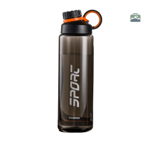 Gourde sport transparente noire 1L pour une hydratation optimale