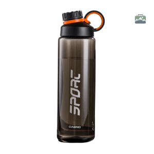 Gourde sport transparente noire 1L pour une hydratation optimale