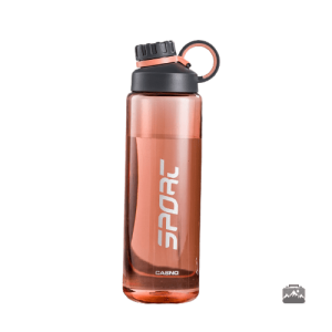 Gourde Sport Transparente Orange 1L