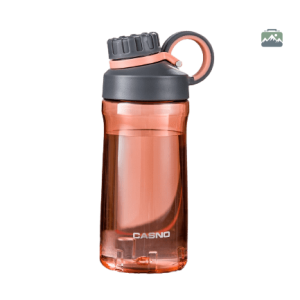 Gourde sportive transparente orange pour une hydratation optimale