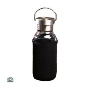 Gourde en verre avec bouchon en inox