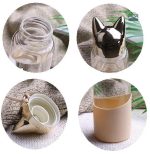 Gourde artistique en verre, parfait pour les amoureux des chats