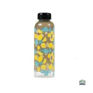 Gourde en verre design citron et avocat