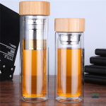 Gourde en Verre avec infuseur en bois