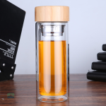 Gourde design en verre avec infuseur