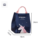 Sac à lunch coloré avec motif de licorne bleue