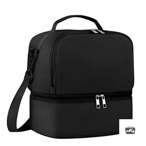 Lunch Bag Glacière Noir Double Compartiment