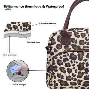 Sac Isotherme Repas à motif floral élégant