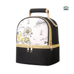 Lunch Bag Isotherme Noir Floral pour repas en extérieur