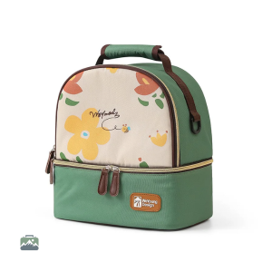 Lunch bag isotherme design vert pour repas à emporter