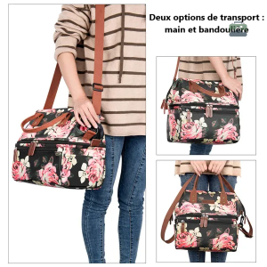 Sac Isotherme Fleurs, idéal pour le déjeuner en extérieur