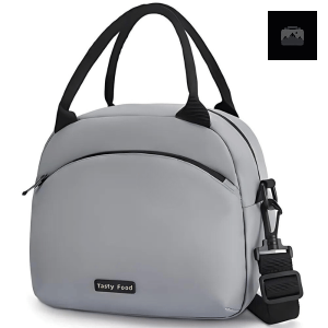 Lunch Bag Isotherme Gris avec bandoulière