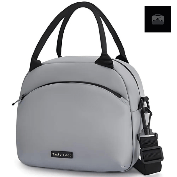 lunch-bag-isotherme-gris-bandouliere-1 Lunch Bag Isotherme Gris avec bandoulière
