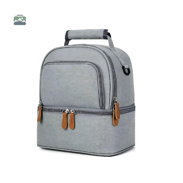 lunch-bag-isotherme-gris-classique-1 Lunch bag isotherme gris classique pour repas en déplacement
