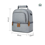 Lunch bag pratique gris pour transporter vos repas facilement